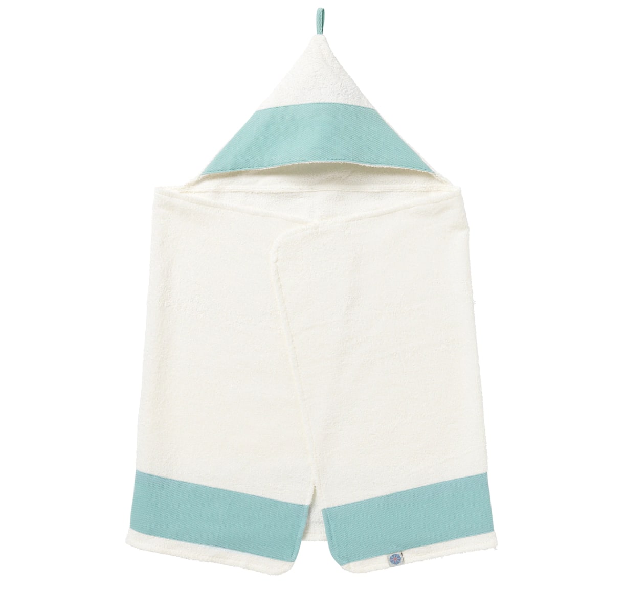 IKEA Tillgiven Baby Towel with Hood - White, turquoise