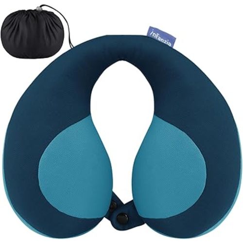 INFANZIA Kids Chin Supporting Travel Neck Pillow, Helps Support Head and Neck, Comfortably Designed for Head, Neck, and Chin Support - Gifts for Toddler/Child/Kids, Green