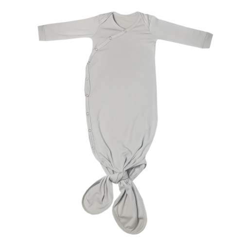Newborn Knotted Gown - Stone