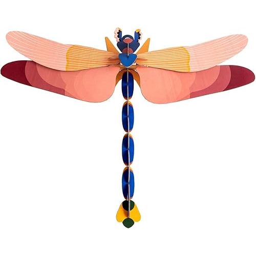 STUDIO ROOF, Wall Art Butterfly, Pink Dragonfly, Eco-Friendly & Creative Gift