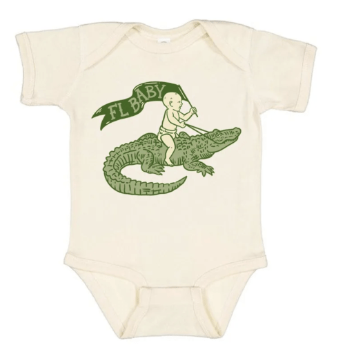 Florida Baby Onesie by Freehand Goods | Artwork by V. Steiner