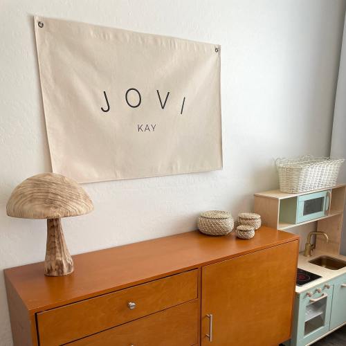 Canvas Flag Banner Custom Name Sign - Nursery Wall Hanging Decor