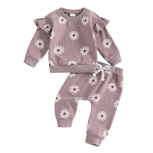 Newborn Infant Baby Girl Clothes Set Sweatshirts Tops Pants Toddler Girl Outfits Gifts 3 6 9 12 18 24 Months