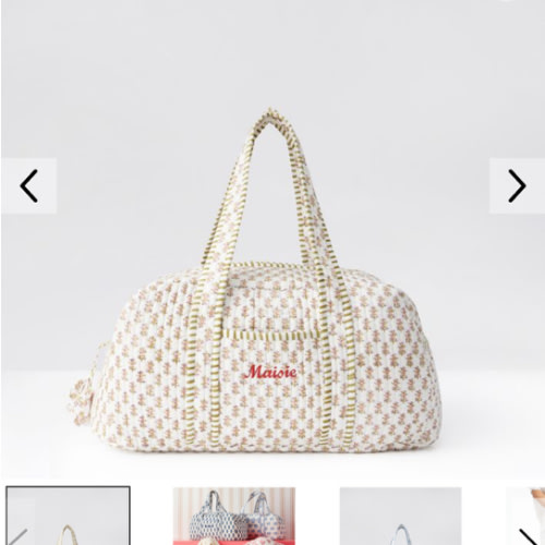 Block Print Duffle Bag