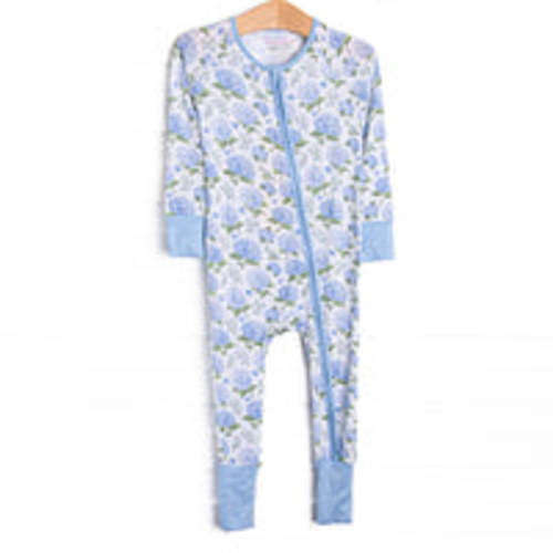 Hydrangea Blooms Bamboo Zippy Pajama, Blue – Stitchy Fish