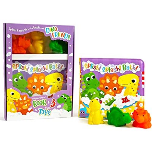 Little Hippo Books Splish! Splash! Bath! - Children's Waterproof Bath Book and Toy Set