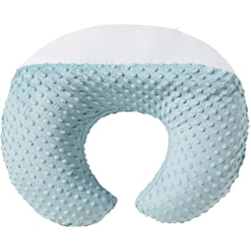 Nursing Pillow and Positioner Breastfeeding and Bottle Feeding, Propping Baby, Tummy Time, Sitting Support for Baby Boy Baby Girl, with Removable Dots Cover (Cloud Blue)