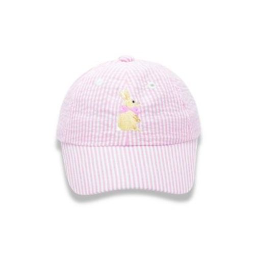 Girls' Seersucker Bunny Bow Baseball Hat - Baby, Little Kid