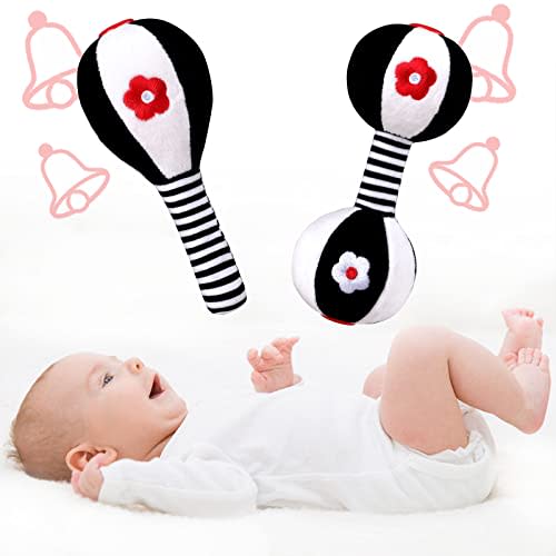 EverLove Tummy Time Mirror for Babies - Baby Mirror Toy for Tummy Time - Black and White Toys for Infants - High Contrast Baby Toys for Newborn - Baby Sensory Toys - Best Gift for 0 3 6 9 Months Baby
