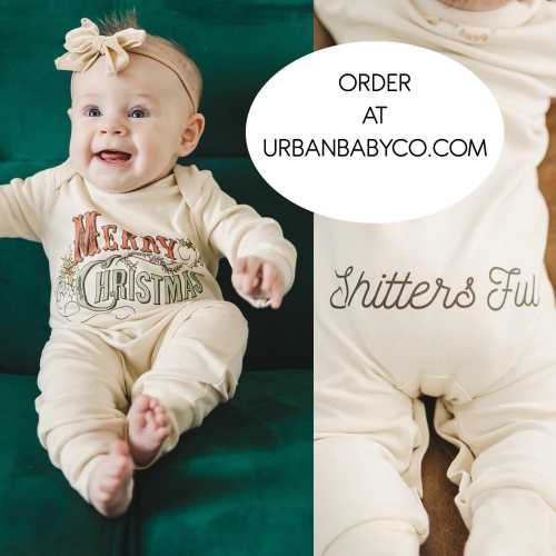 ORIGINAL Merry Christmas Sh*tters Full, Holiday, Organic Cotton Baby Bodysuit, Playsuit, Baby Girl, Baby Boy, Pajamas, Ecofriendly, Handmade