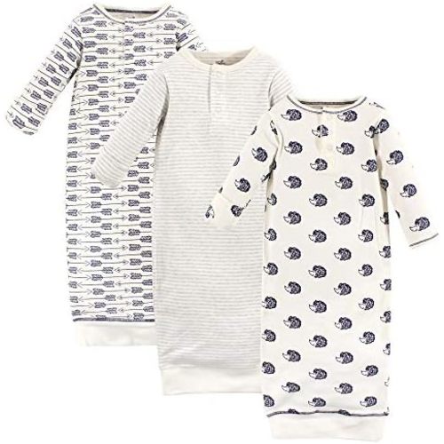 Touched by Nature Baby Girls' Organic Cotton Henley Gowns