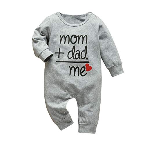 Derouetkia Baby Boys Girls Romper Funny Letter Jumpsuit
