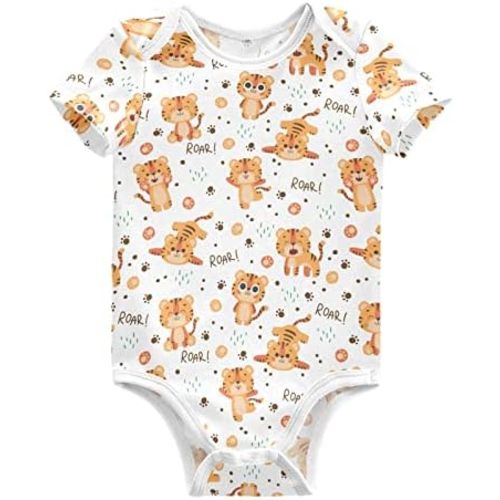 CaTaKu Unisex Baby Short Sleeve Bodysuit Funny Cotton Newborn Clothes Rompers for Baby Boys Girls