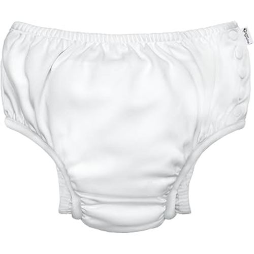 green sprouts Reusable Snap Swim Diaper, New White, 6 Months