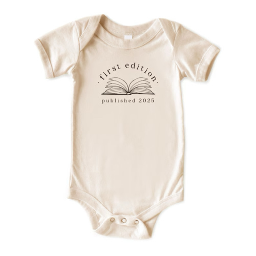 Vintage Book First Edition Published with Year Natural Onesies®