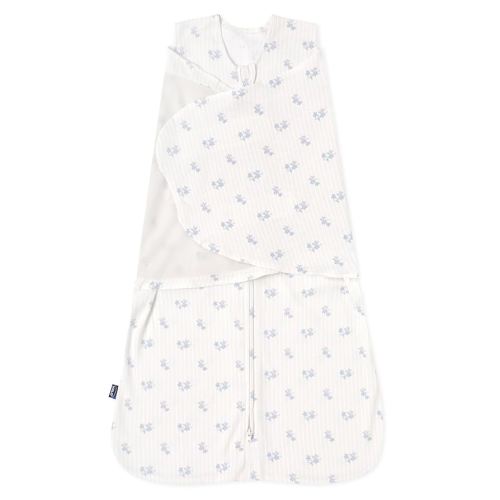 HALO 100% Cotton Sleepsack Swaddle, 3-Way Adjustable Wearable Blanket, TOG 1.5, Floral Vintage Stripe, Newborn, 0-3 Months