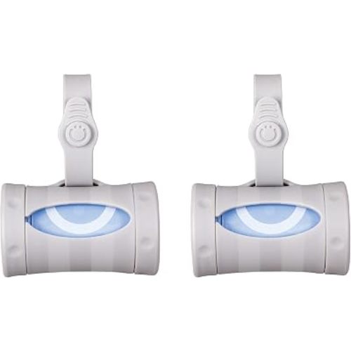 Ubbi Retractable Bag Dispenser for Diaper Bag, Gray, 2 Pack
