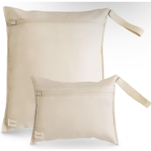mushie Water Resistant Wet Bags (Fog)