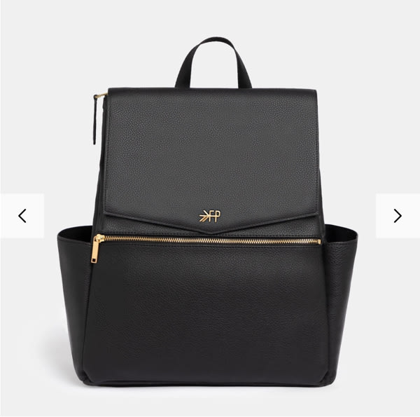 Ebony Classic Diaper Bag II | Black Vegan Leather Diaper Bag Backpack – Freshly Picked