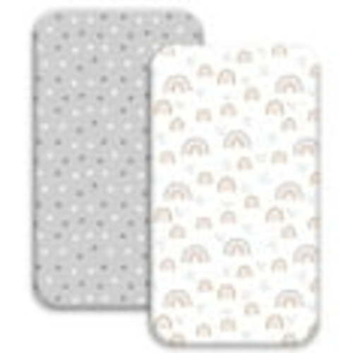 Gllquen Baby 2-Pack Ultra Soft Fitted Microfiber Crib Sheets for Newborn Baby Boys Girls 28" x 52", Rainbows