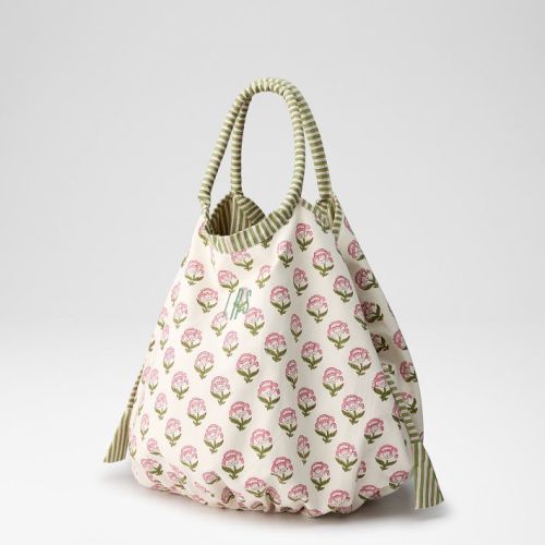 Block Print Oversized Canvas Tote