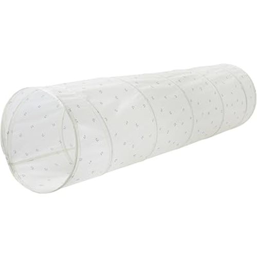 3 Sprouts Kids Play Tunnel - Pop Up Collapsible Tunnels with Recycled Fabric - Fun Crawling Tunnel for Toddler, Baby, Children to Crawl Through, Gross Motor Toy for Indoor Play - Blueberry Ivory
