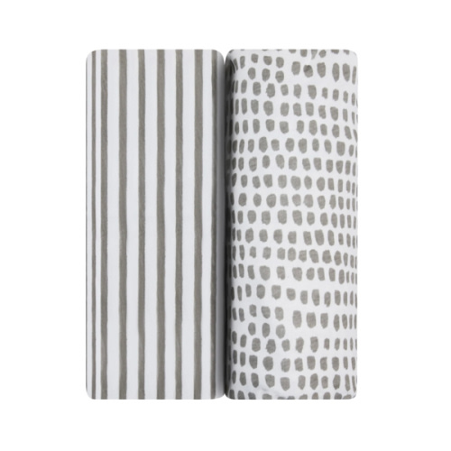 Waterproof Pack N Play I Portable Crib Sheet Set - Taupe Prints – Ely's & Co.