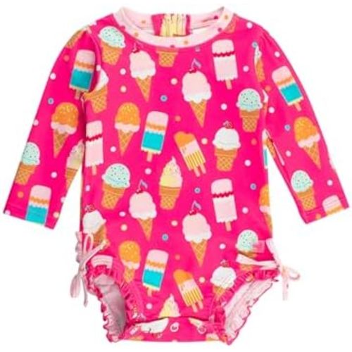 RuffleButts Rash Guard Swimsuit, 6-9M
