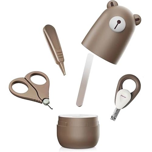 Baby Nail Kit, 4-in-1 Nail Clippers, Scissors, Nail File & Tweezers