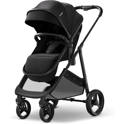 Mompush Wiz 2-in-1 Baby Stroller with Bassinet Mode - Foldable Infant Stroller to Explore More as a Family - Toddler Stroller with Reversible Stroller Seat - Travel System Compatible