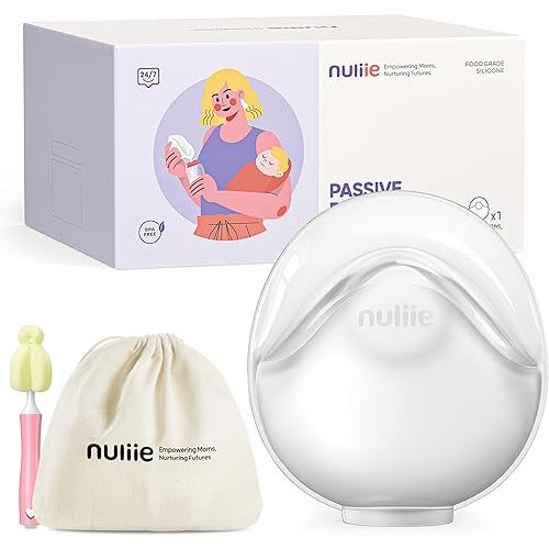 Nuliie 1 PCS Silicone Breast Milk Collectors for Breastfeeding Leak-Proof, 3oz/90ml Portable Milk Catcher, BPA-Free Soft Breast Shell, Wearable Manual Breast Pump for Newborns Essentials