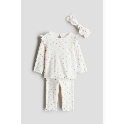 3-piece Ribbed Cotton Set
