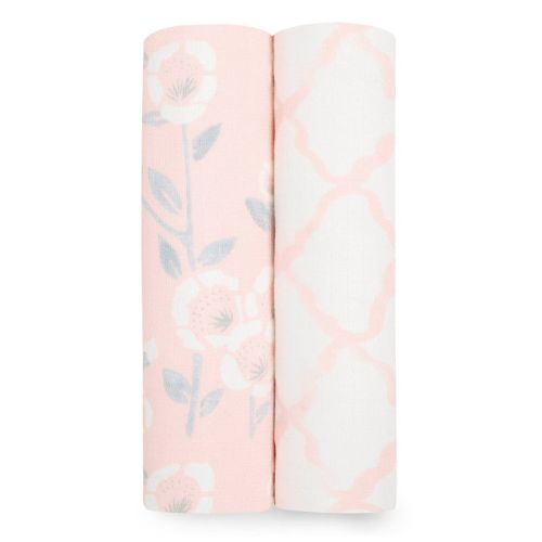 aden + anais Essentials Silky Soft Swaddle Blanket - Stencil Stripes - 2pk