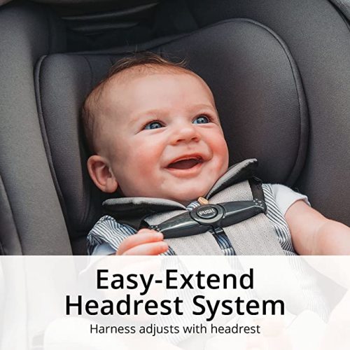 Chicco KeyFit 35 ClearTex Infant Car Seat and Base, Rear-Facing Seat for Infants 4-35 lbs., Includes Infant Head and Body Support, Compatible with Chicco Strollers, Baby Travel Gear | Shadow/Black