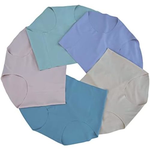 5-Pack Women’s Seamless Pregnancy & Postpartum Underwear, Comfortable Mid-High Waist No-Show Panties