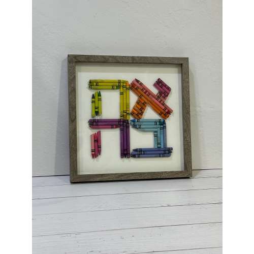 AHAVA, Custom Crayon Hebrew Word LOVE, Judaica Wall Art, Jewish wedding gift, Rainbow Wall Art