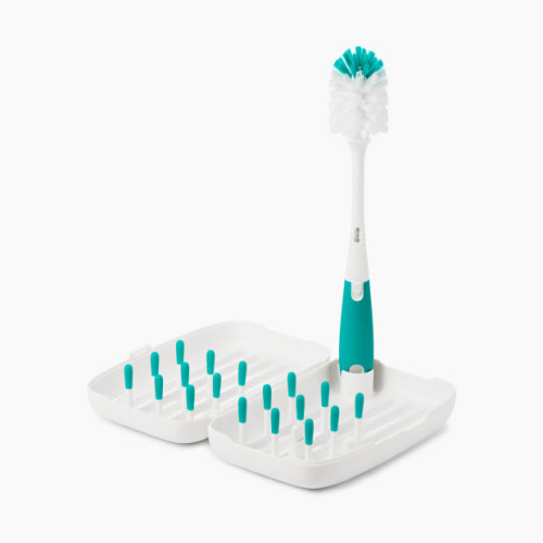 OXO Tot On-The-Go Drying Rack & Bottle Brush - Teal