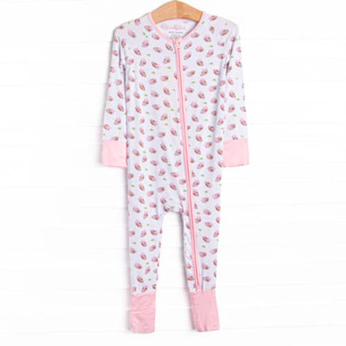 Touchdown Time Bamboo Zippy Pajama, Pink – Stitchy Fish