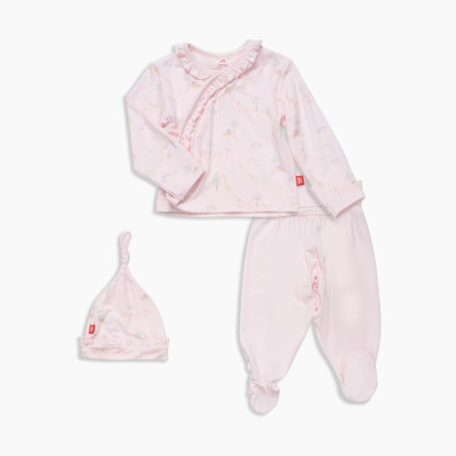 Magnetic Me Modal Magnetic Wrap 3-Piece Set - Serene Safari-Pink, 0-3 M