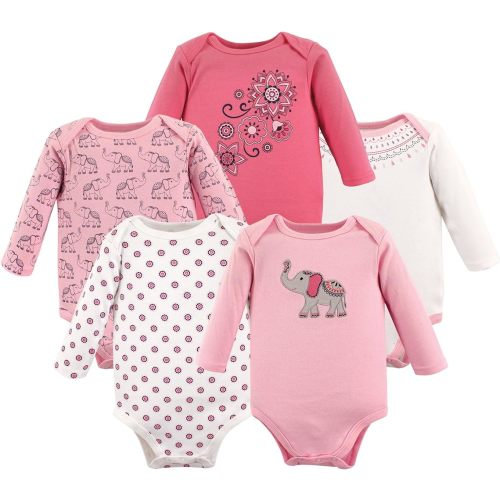 Hudson Baby unisex-baby Cotton Long-sleeve Bodysuits