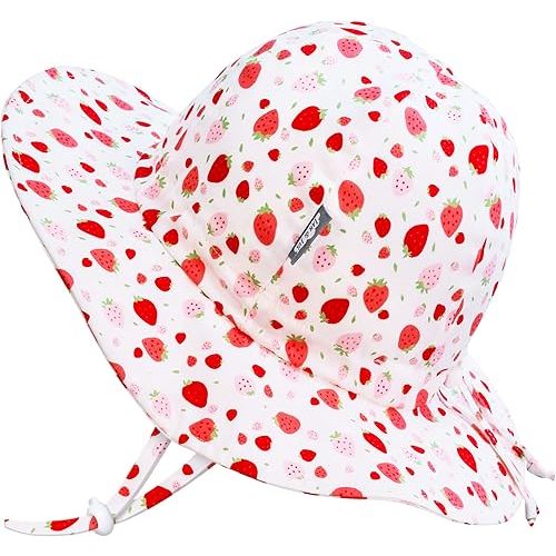 JAN & JUL Adjustable Cotton Floppy Sun Hat with 50+ UPF Protection for Girls