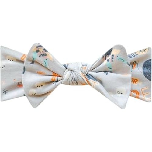 Copper Pearl Baby Stretchy Soft Knit Headband Bow 'Nightmare Before Christmas'