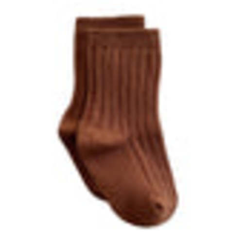 Basic Ribbed Socks, Cinnamon – SpearmintLOVE