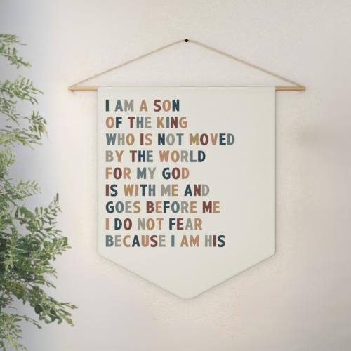 I am Son of The King / Bible Verse for Nursery / Bible Verse Canvas / Christian Nursery Wall Decor / Baby Boy Room Decor / Nursery Quote