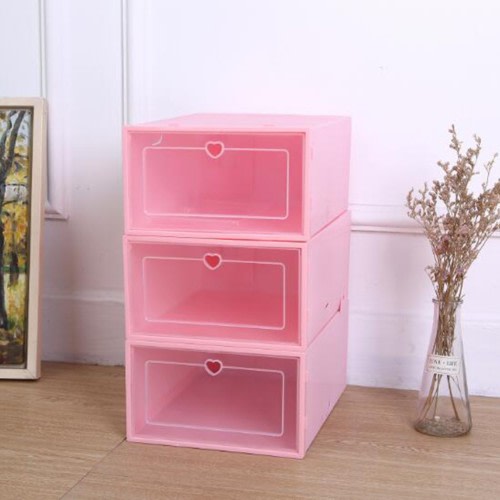 Tanxxt Clearance Storage Bag Storage Basket 1PC Foldable Clear Shoes Storage Box Plastic Stackable Shoe Organizer
