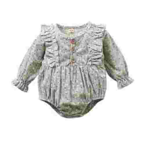 Baby Bodysuit Girls Floral Autumn Long Sleeve Jumpsuit Clothes Baby Girl Romper A 12 Months-18 Months
