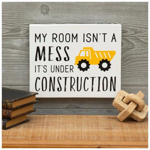 Under Construction Wood Wall Decor