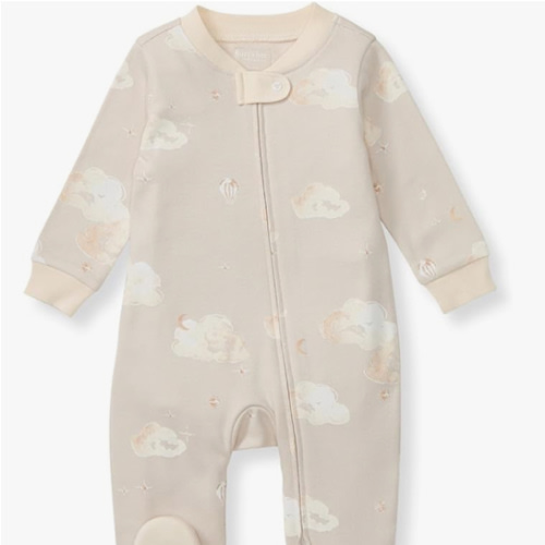 Burt's Bees Baby Boys Sleep and Play PJs, 100% Organic Cotton One-Piece Zip Front Romper Jumpsuit Pajamas