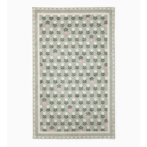 Kids Washable Flower Garden Rug