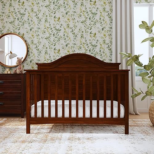 Carter's by DaVinci Nolan 4-in-1 Convertible Crib in Espresso, Greenguard Gold Certified, 57.5x30.8x47 Inch (Pack of 1)